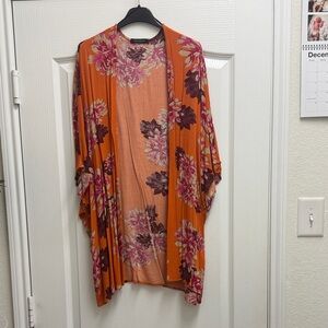 Floral Orange and Purple Women's Wrap